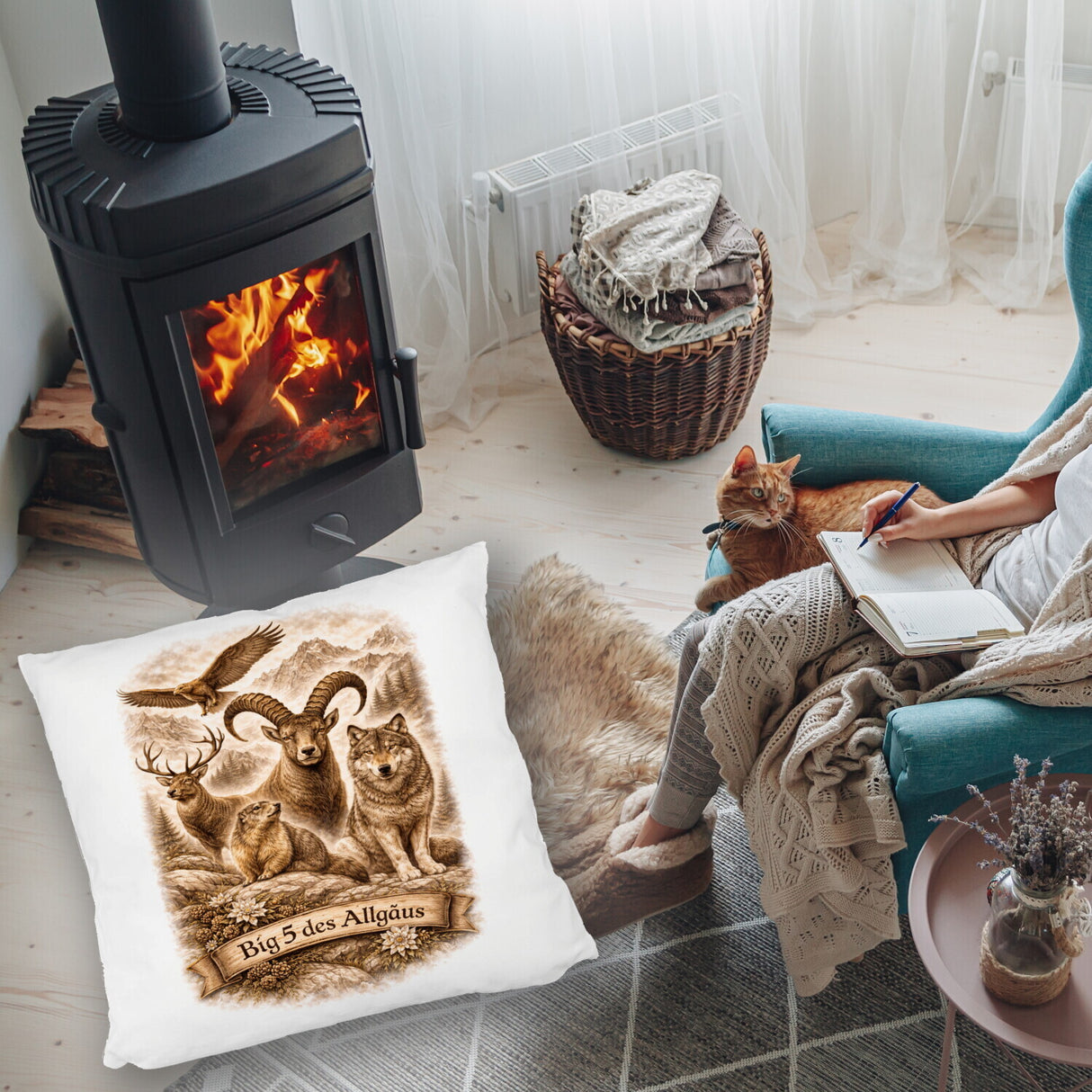 Big 5 des Allgäus Kissen mit Tiermotiven