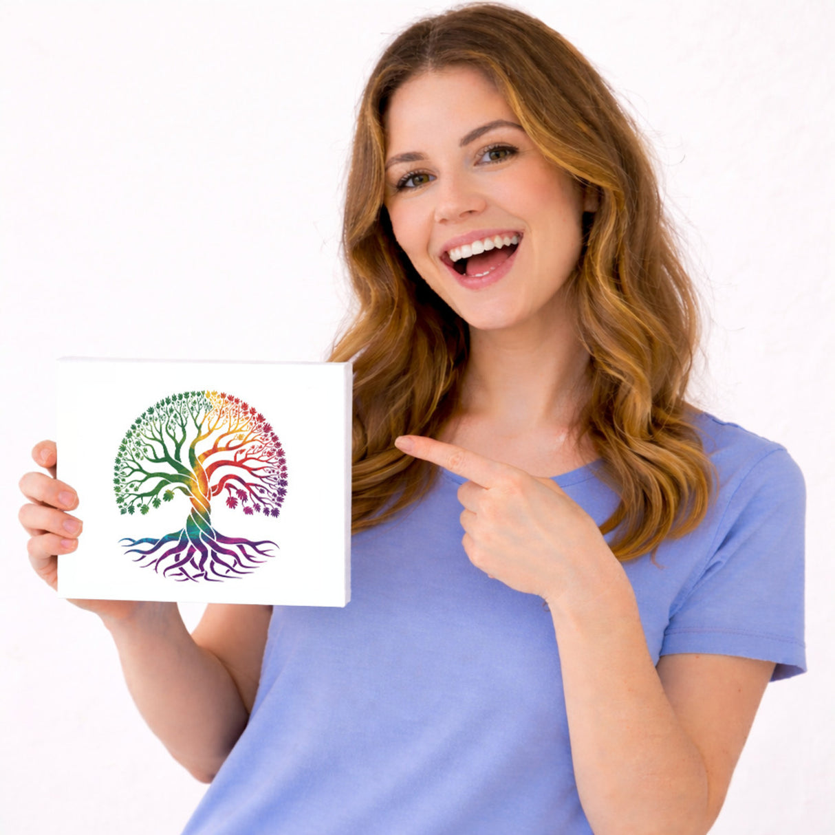 Lebensbaum Holzbild in 20x15 cm zum Stellen oder Aufhängen