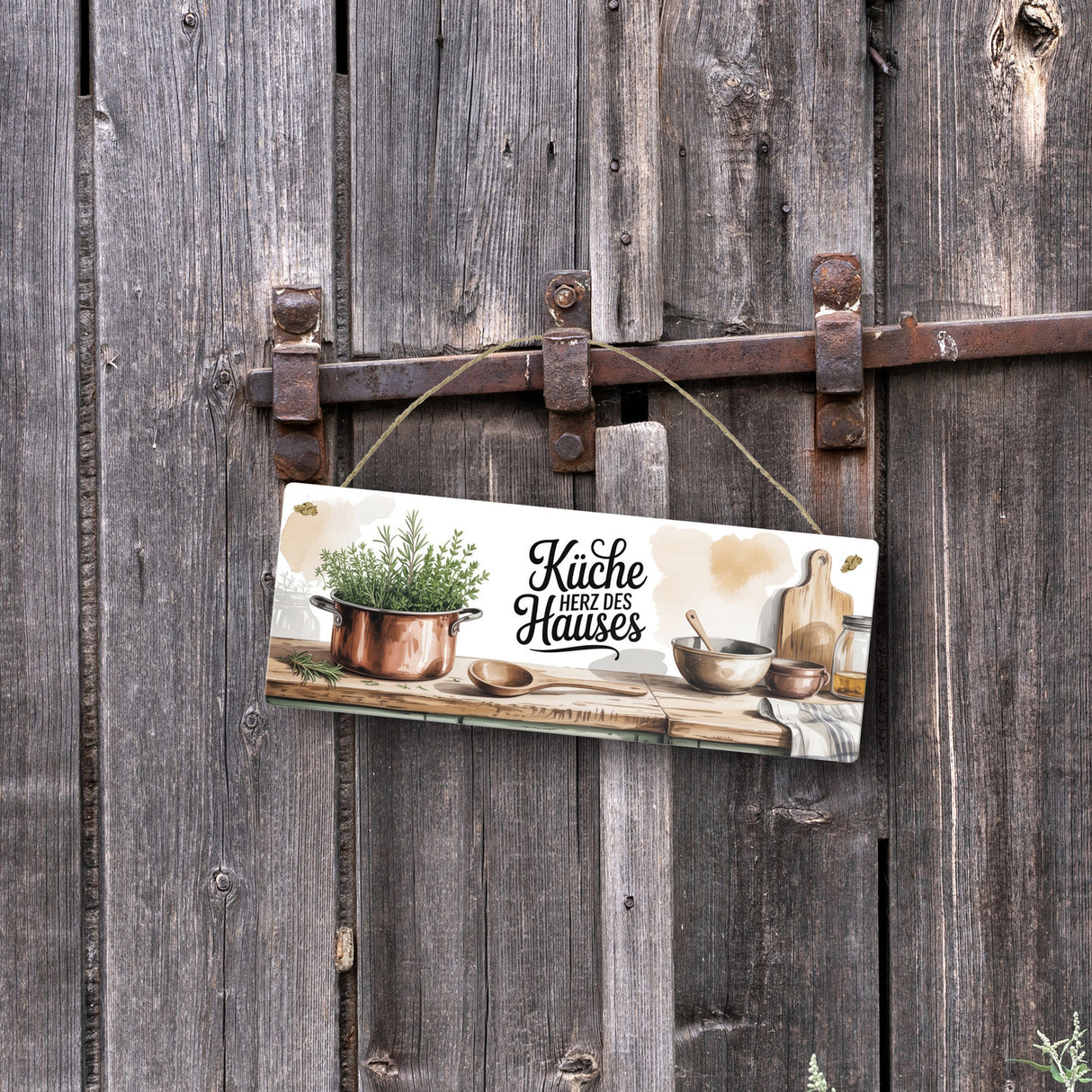 Herz des Hauses Küche Metallschild für Bauernhausküche