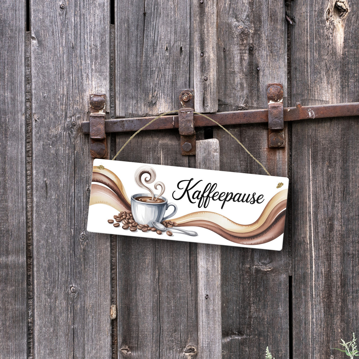 Kaffeepause Metallschild für die Küche