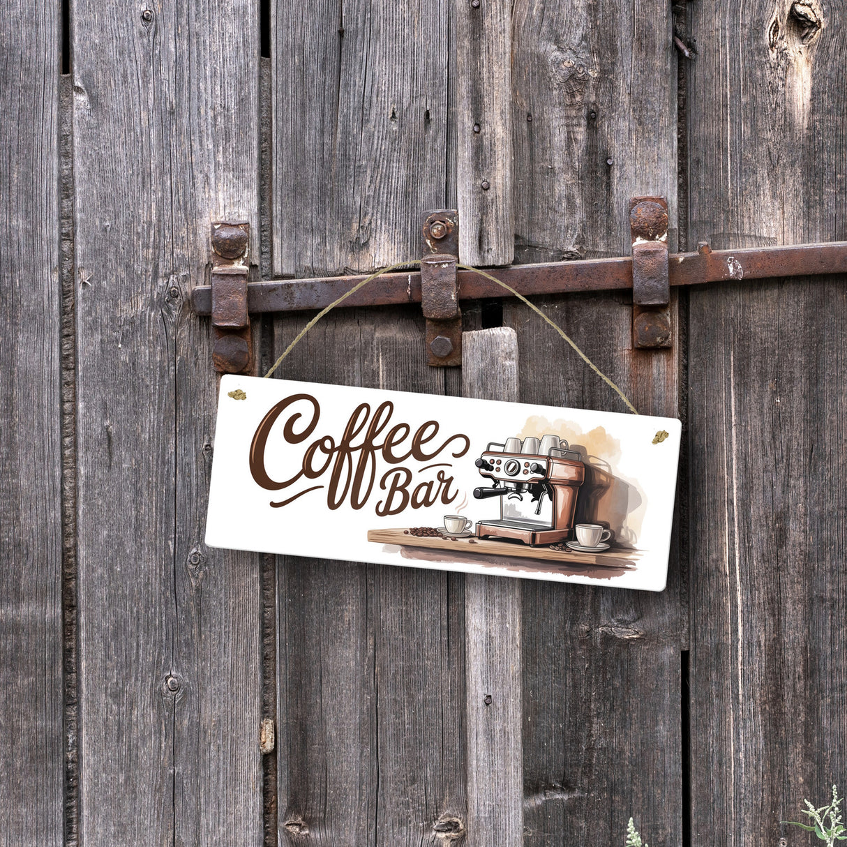 Coffee Bar Espressomaschine Metallschild Dekoration