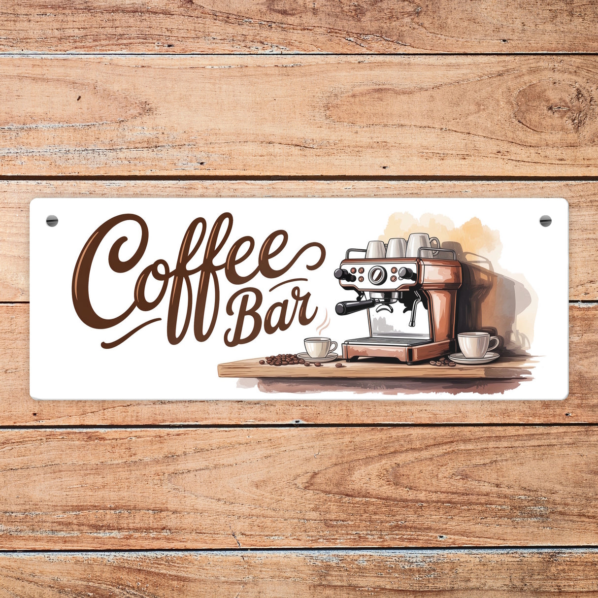 Coffee Bar Espressomaschine Metallschild Dekoration