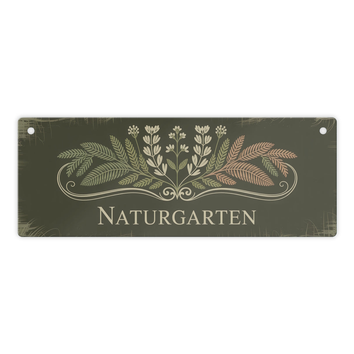 Botanischer Garten Naturgarten Metallschild im Vintage-Stil