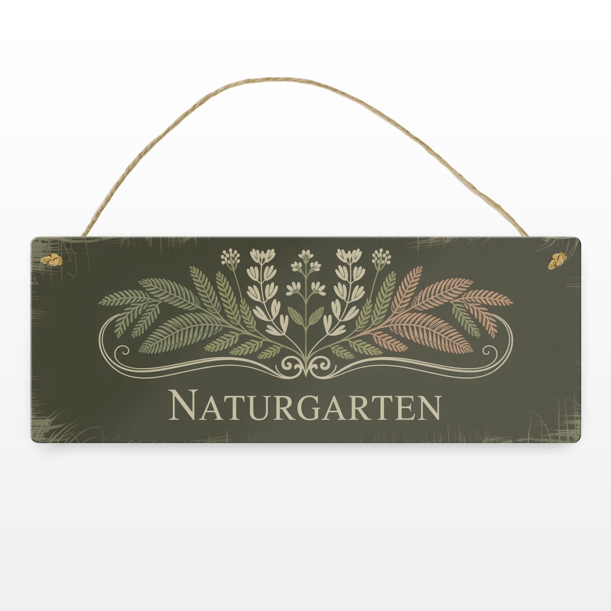 Botanischer Garten Naturgarten Metallschild im Vintage-Stil