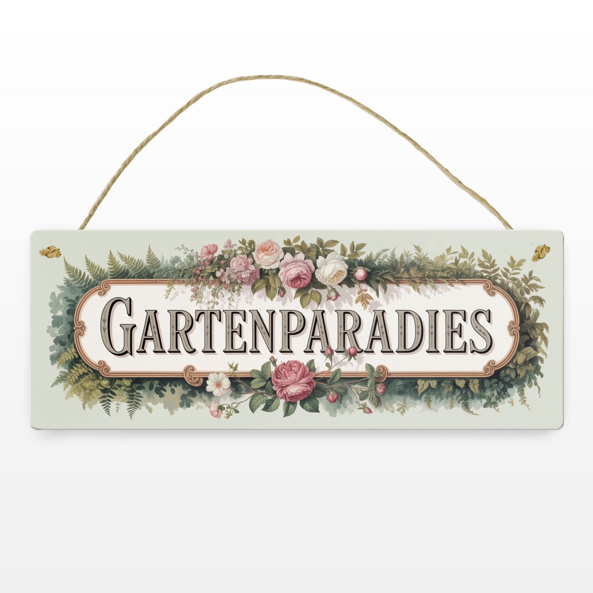 Botanisches Gartenparadies Metallschild für Gartenliebhaber