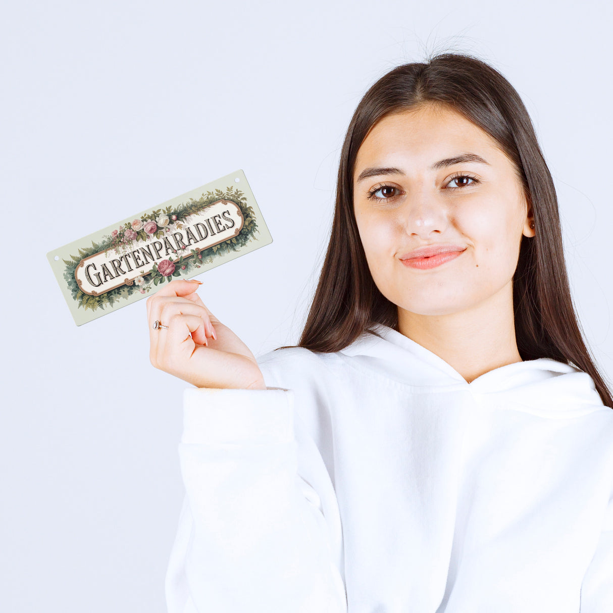 Botanisches Gartenparadies Metallschild für Gartenliebhaber