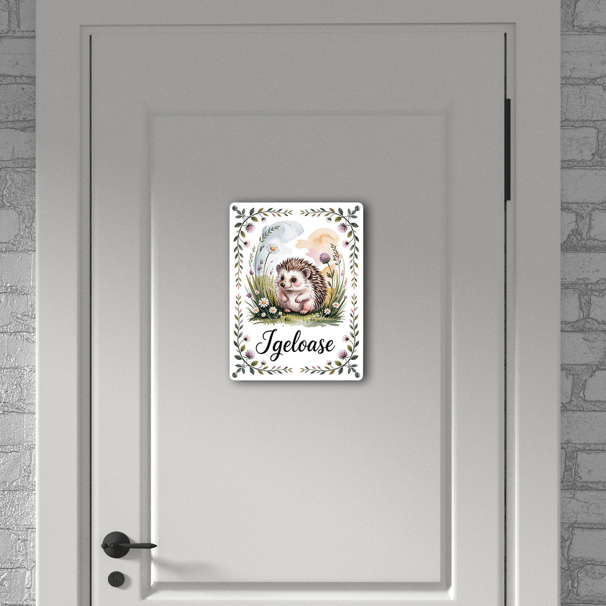 Idyllisch Igeloase Igel Metallschild in 15x20 cm für Naturliebhaber