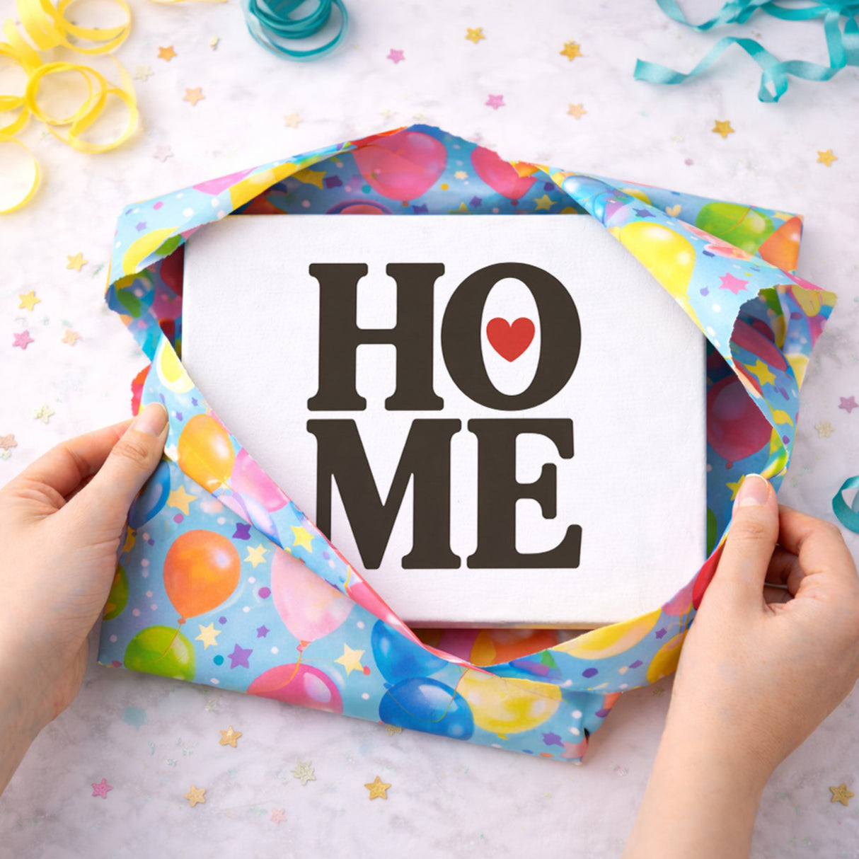 HOME Herz Holzbild in 20x15 cm zum Stellen oder Aufhängen für Wohnräume