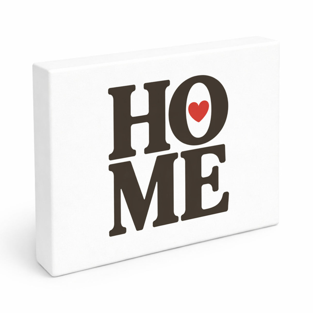 HOME Herz Holzbild in 20x15 cm zum Stellen oder Aufhängen für Wohnräume