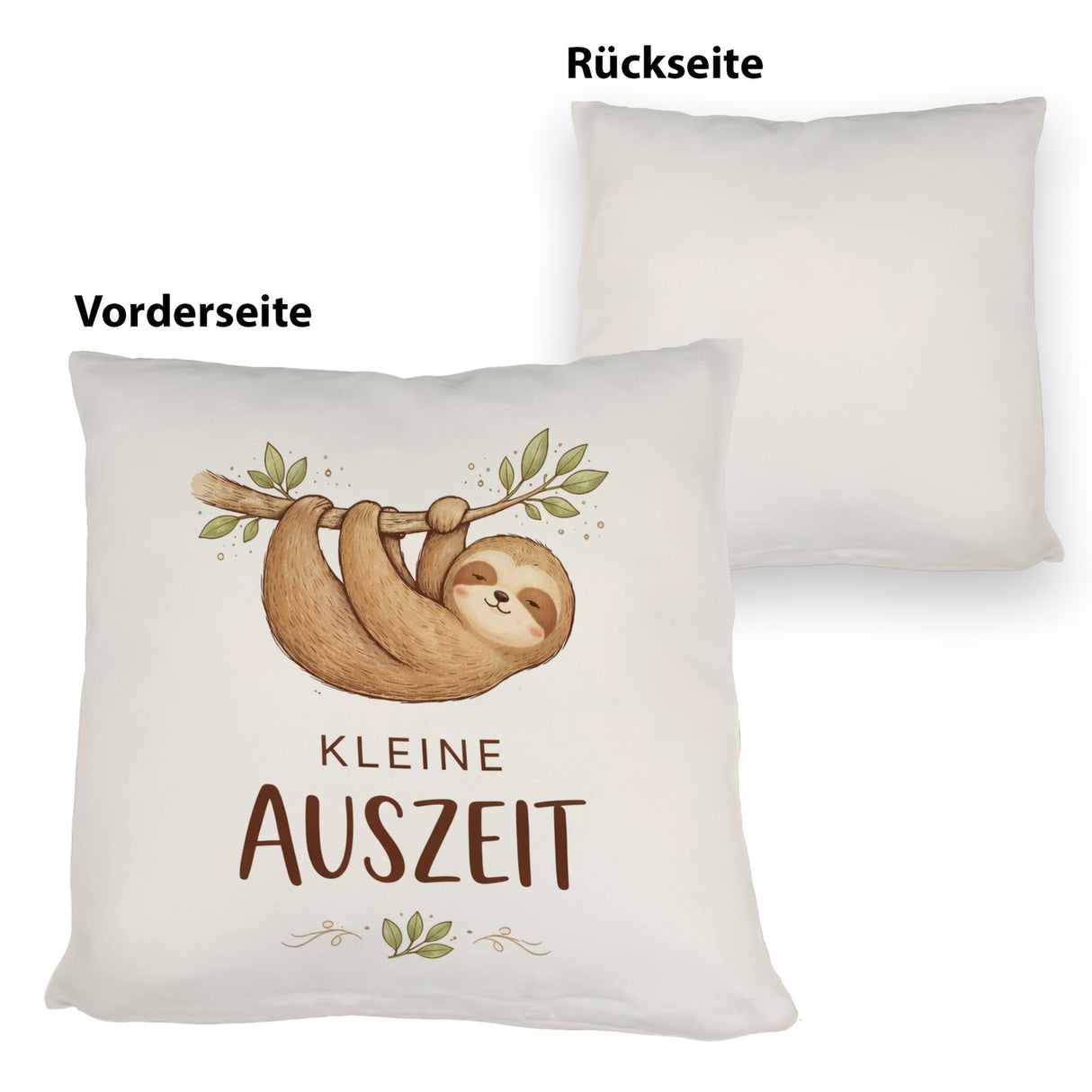 Faultier an Ast kleine Auszeit Kissen