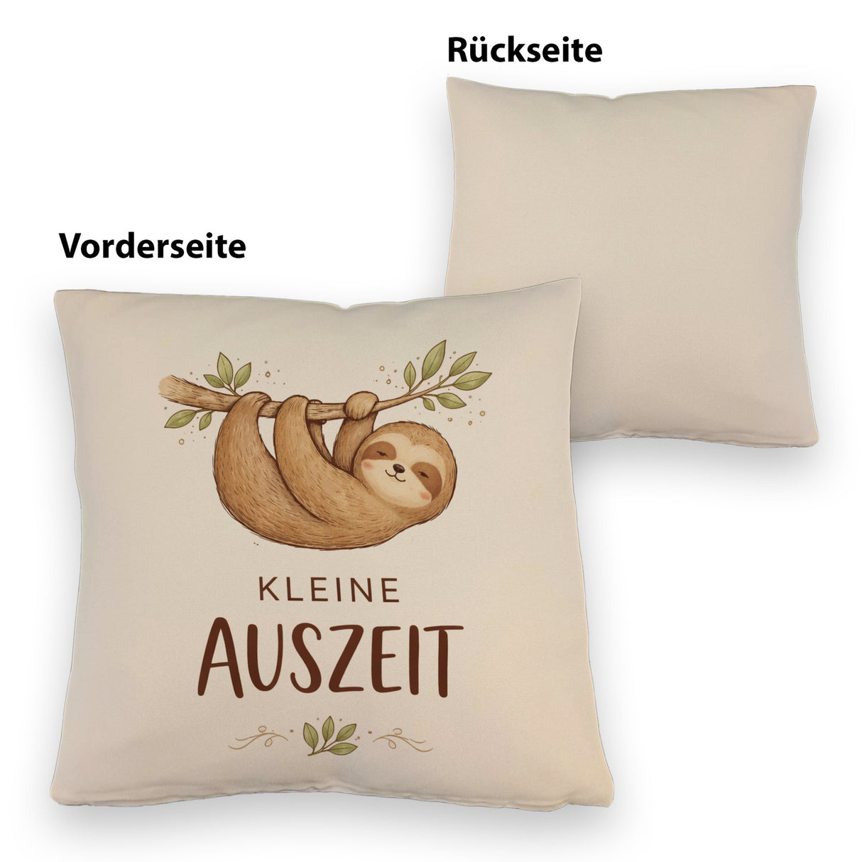Faultier an Ast kleine Auszeit Kissen
