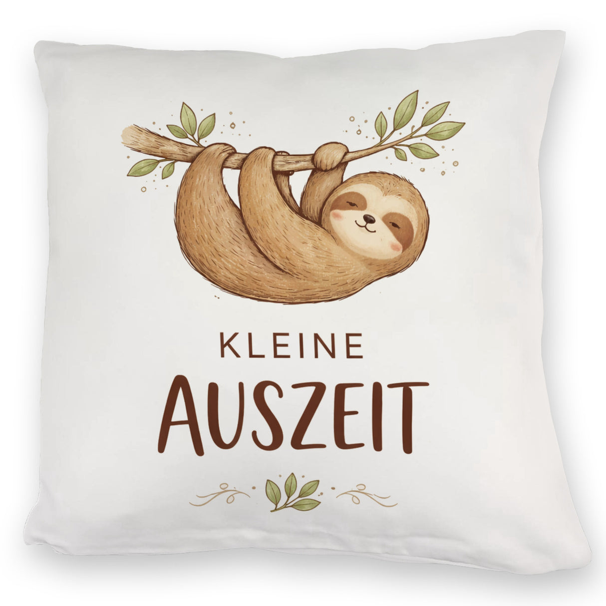 Faultier an Ast kleine Auszeit Kissen