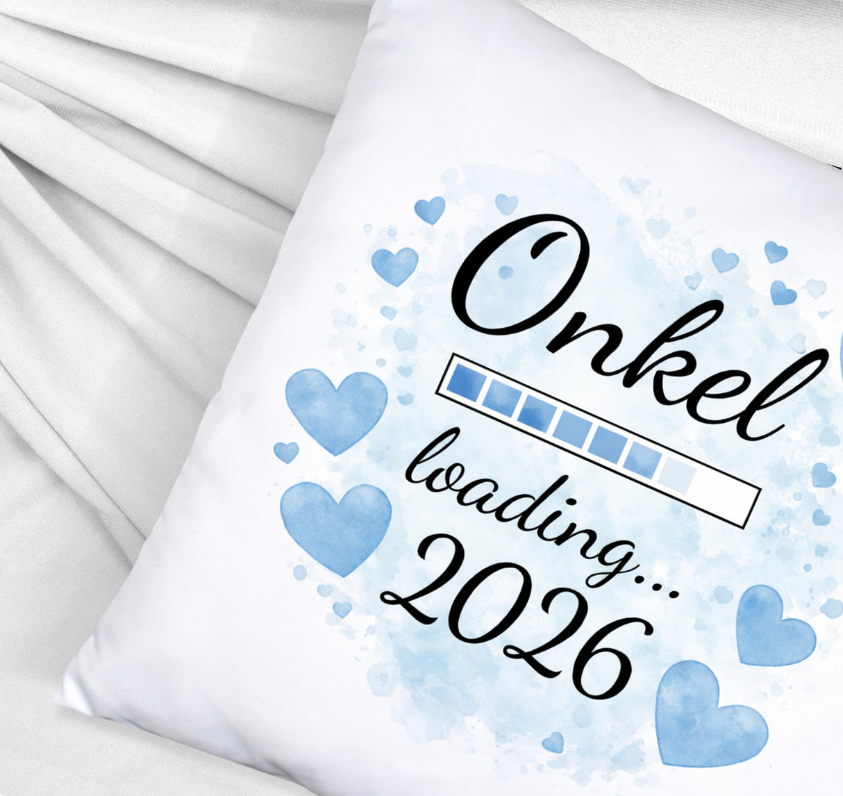 Hellblau Herzen Onkel loading 2026 Kissen