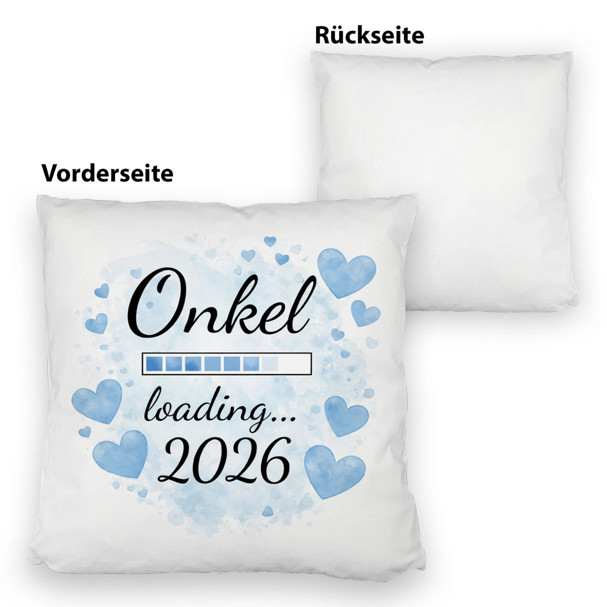 Hellblau Herzen Onkel loading 2026 Kissen