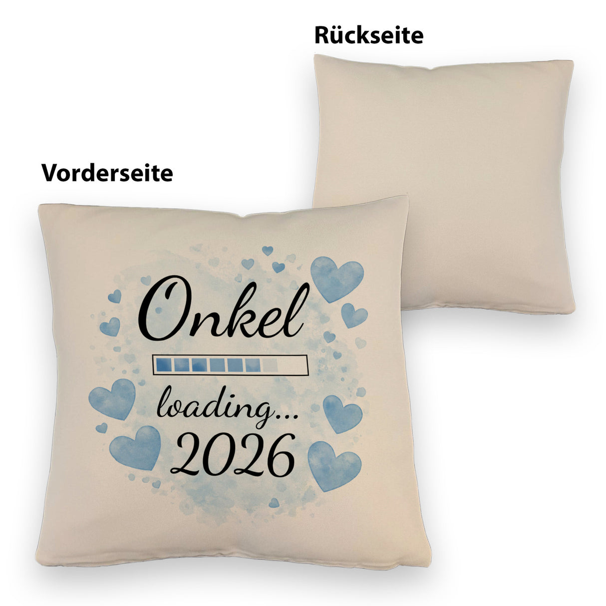 Hellblau Herzen Onkel loading 2026 Kissen