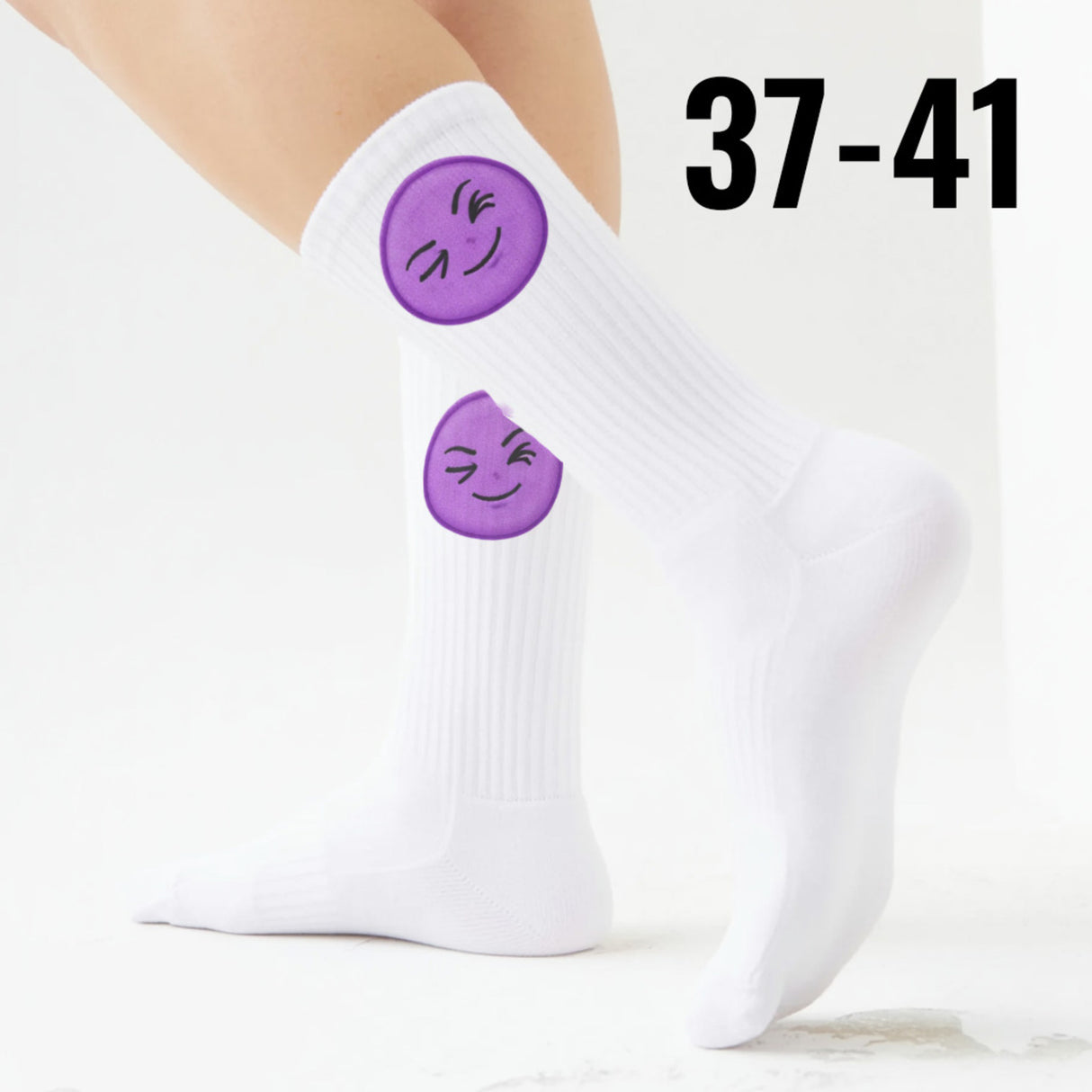 epicsocks Emo Moods Zwinker Gesicht Socken in 37-41 im Paar