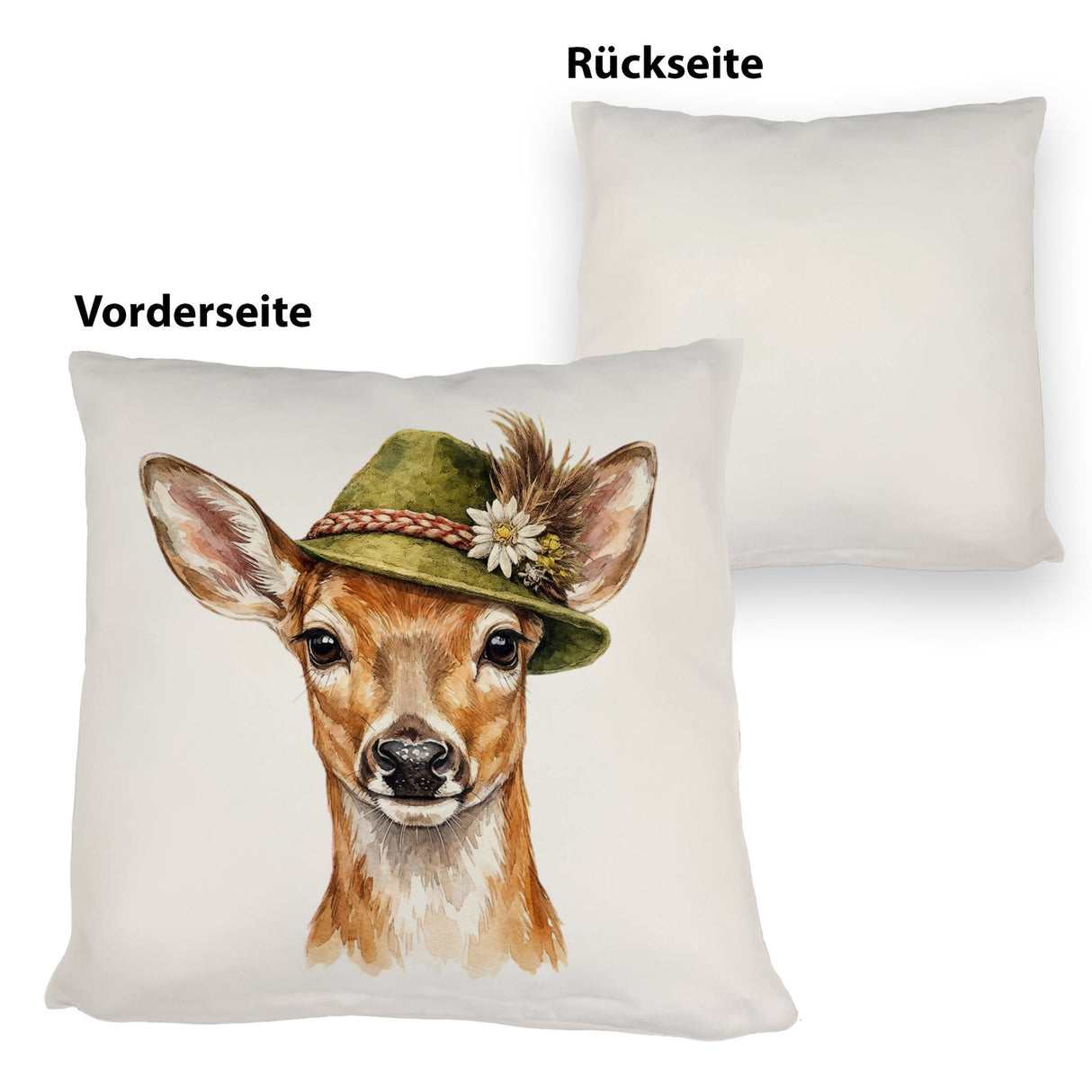 Reh mit alpenländischem Trachtenhut Kissen