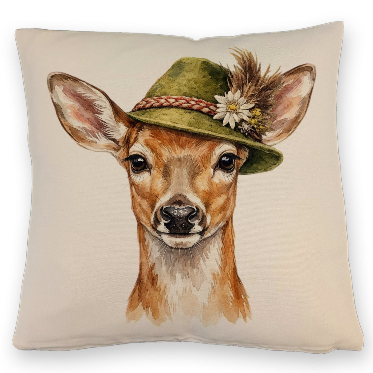 Reh mit alpenländischem Trachtenhut Kissen