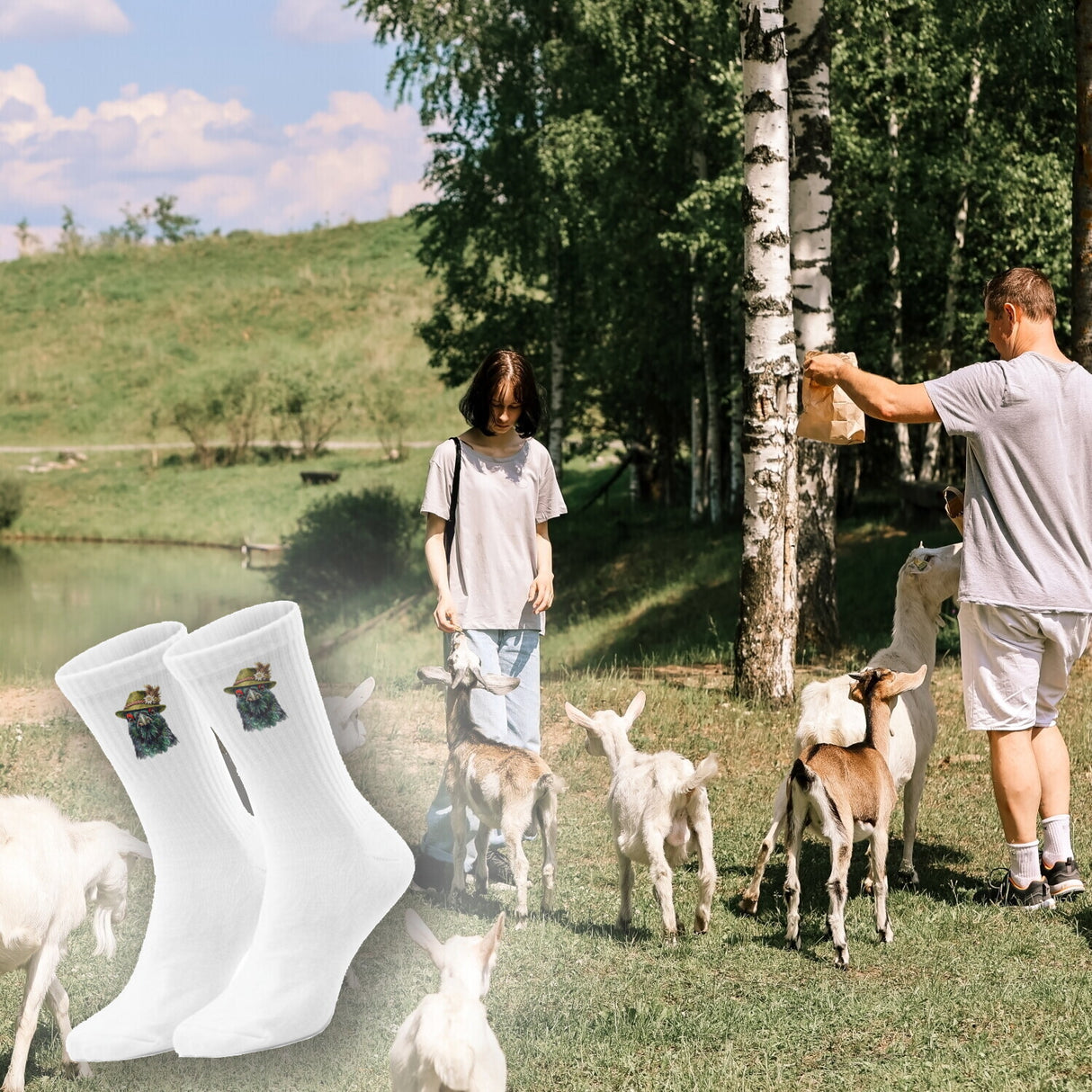 epicsocks Alpen Charme Wald und Luft Auerhuhn Socken in 37-41 im Paar