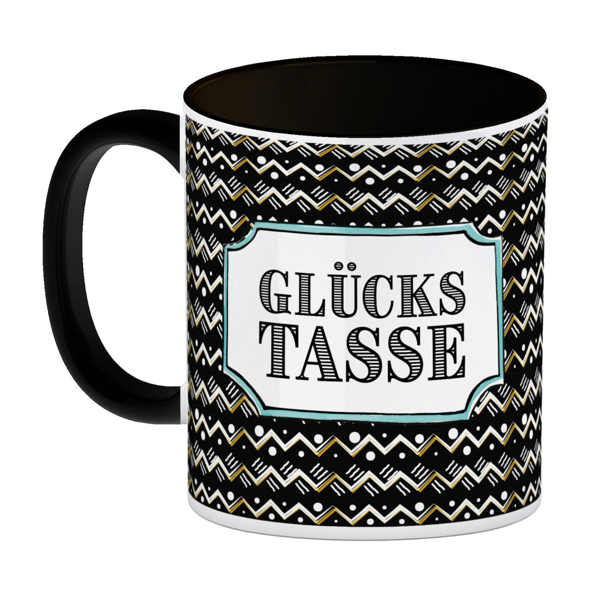 Kaffeebecher mit Glückstasse Motiv