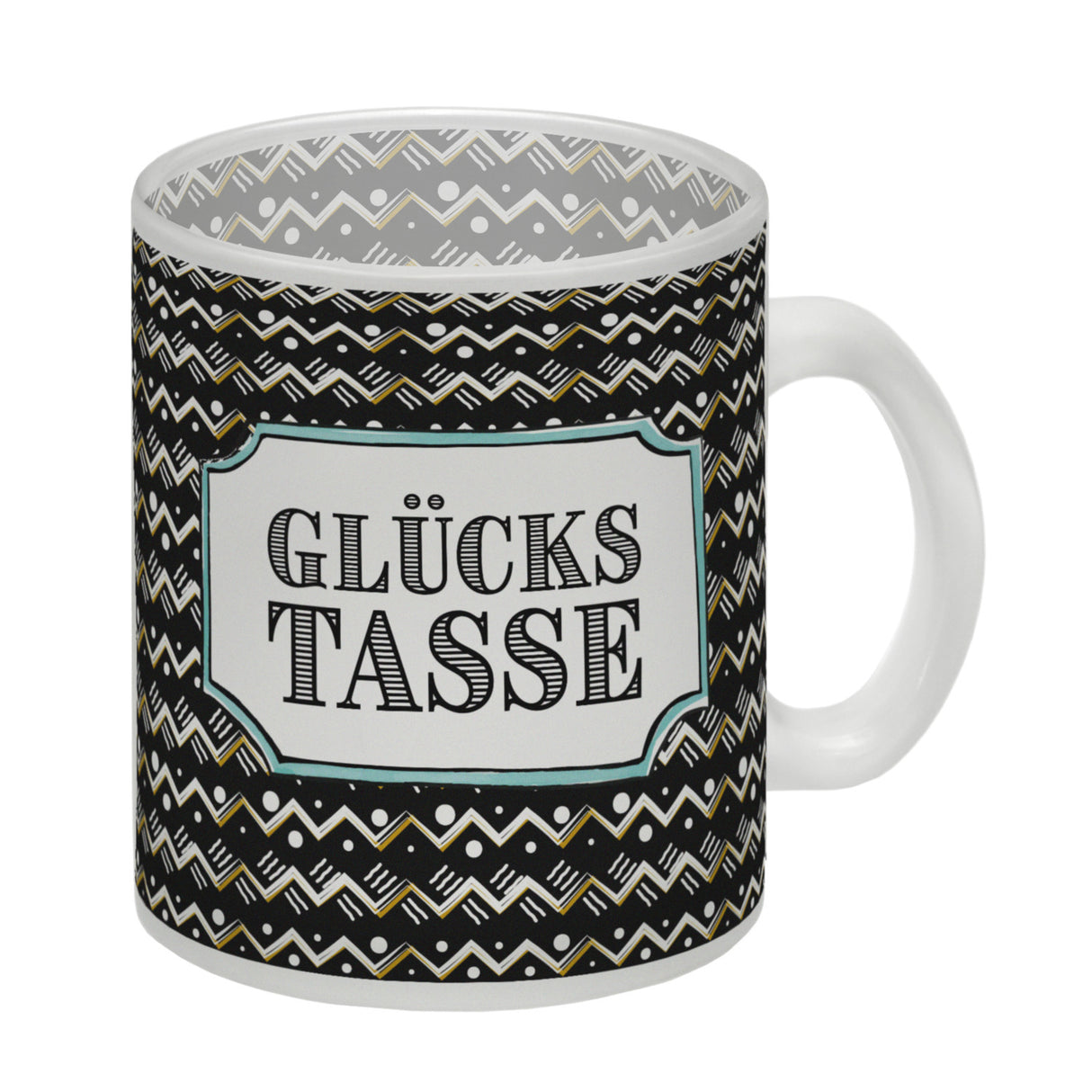Kaffeebecher mit Glückstasse Motiv