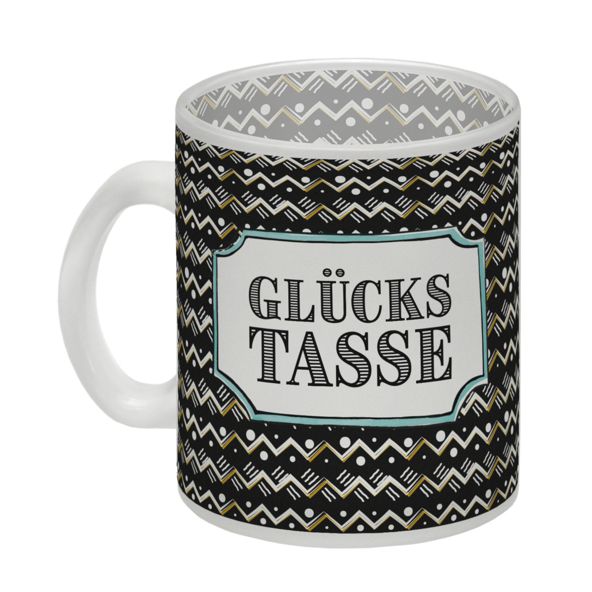 Kaffeebecher mit Glückstasse Motiv