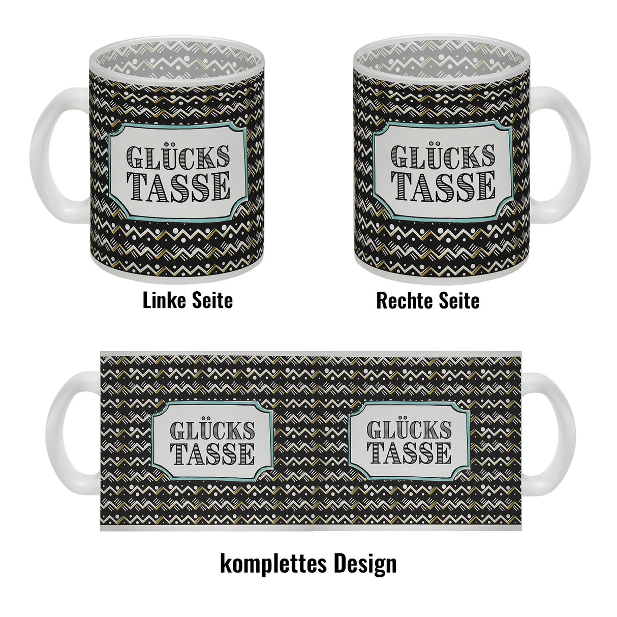 Kaffeebecher mit Glückstasse Motiv