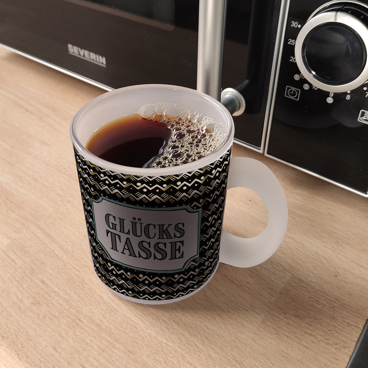 Kaffeebecher mit Glückstasse Motiv