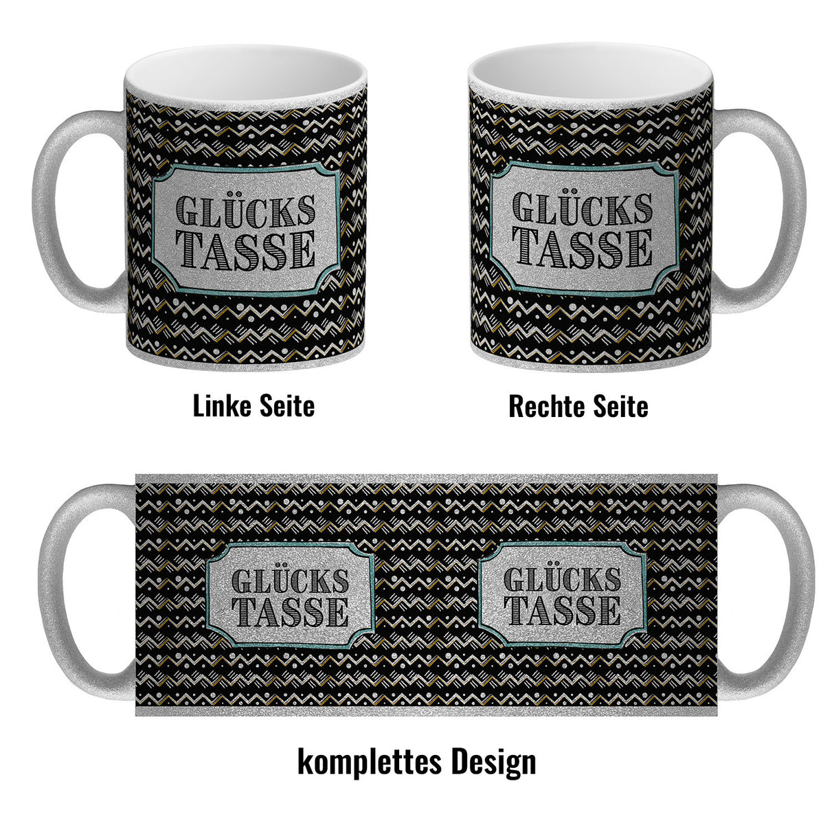 Kaffeebecher mit Glückstasse Motiv