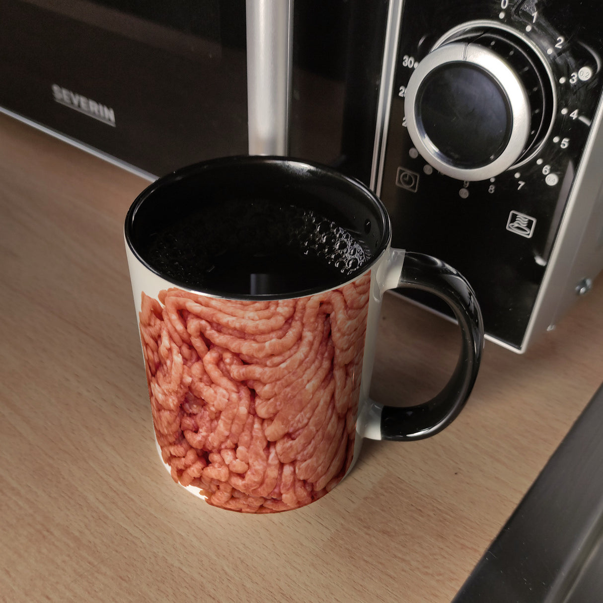 Hackfleisch Kaffeebecher