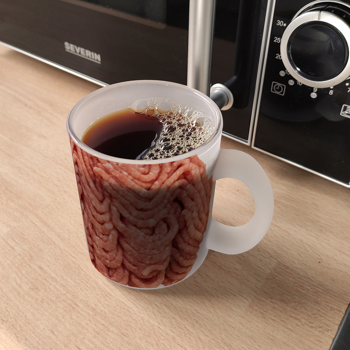 Hackfleisch Kaffeebecher