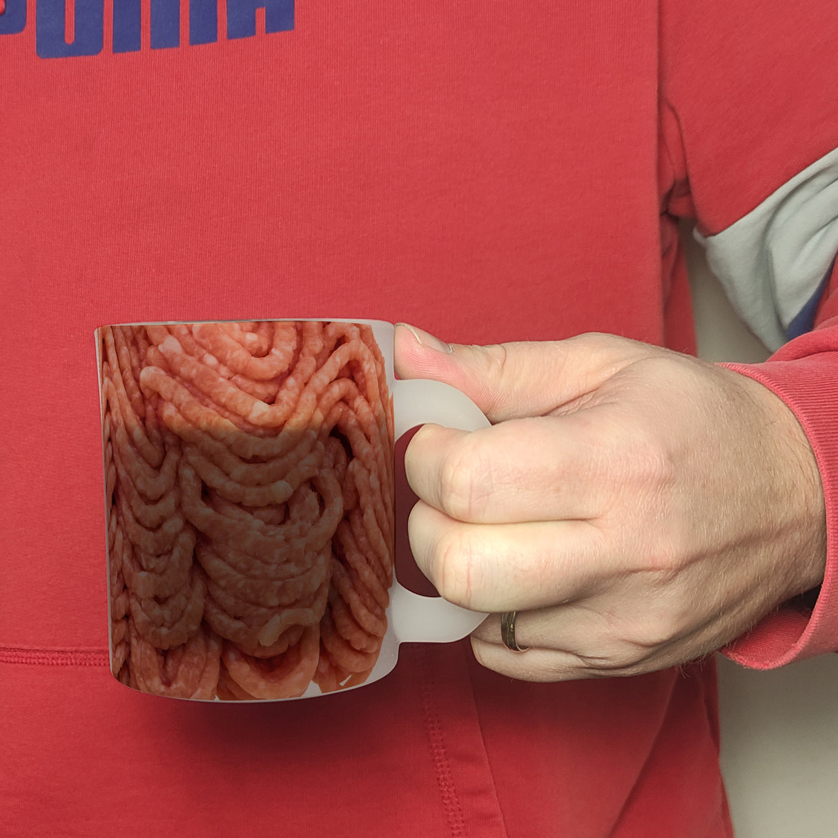 Hackfleisch Kaffeebecher