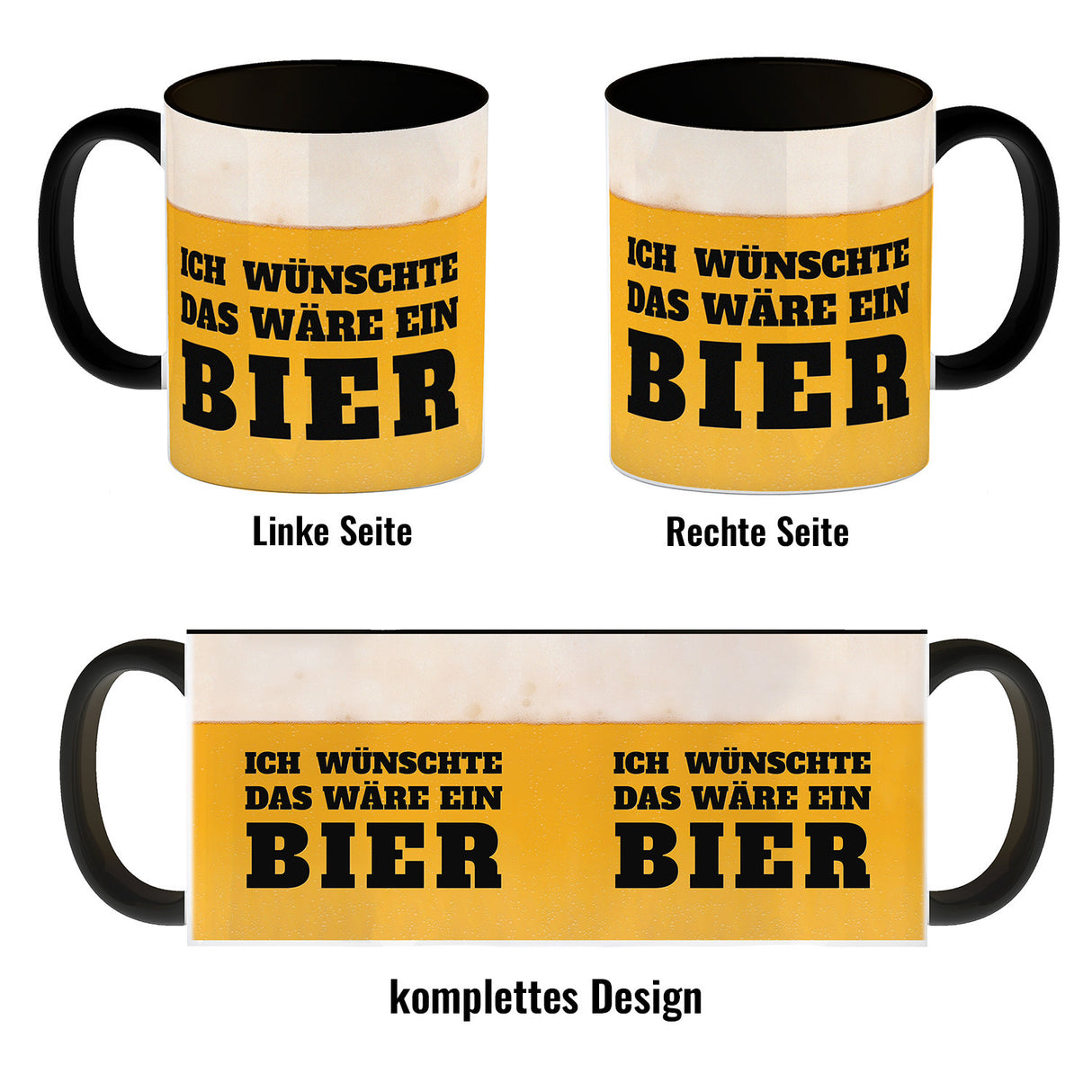 Ich wünschte das wäre ein Bier Kaffeebecher mit Bier Motiv