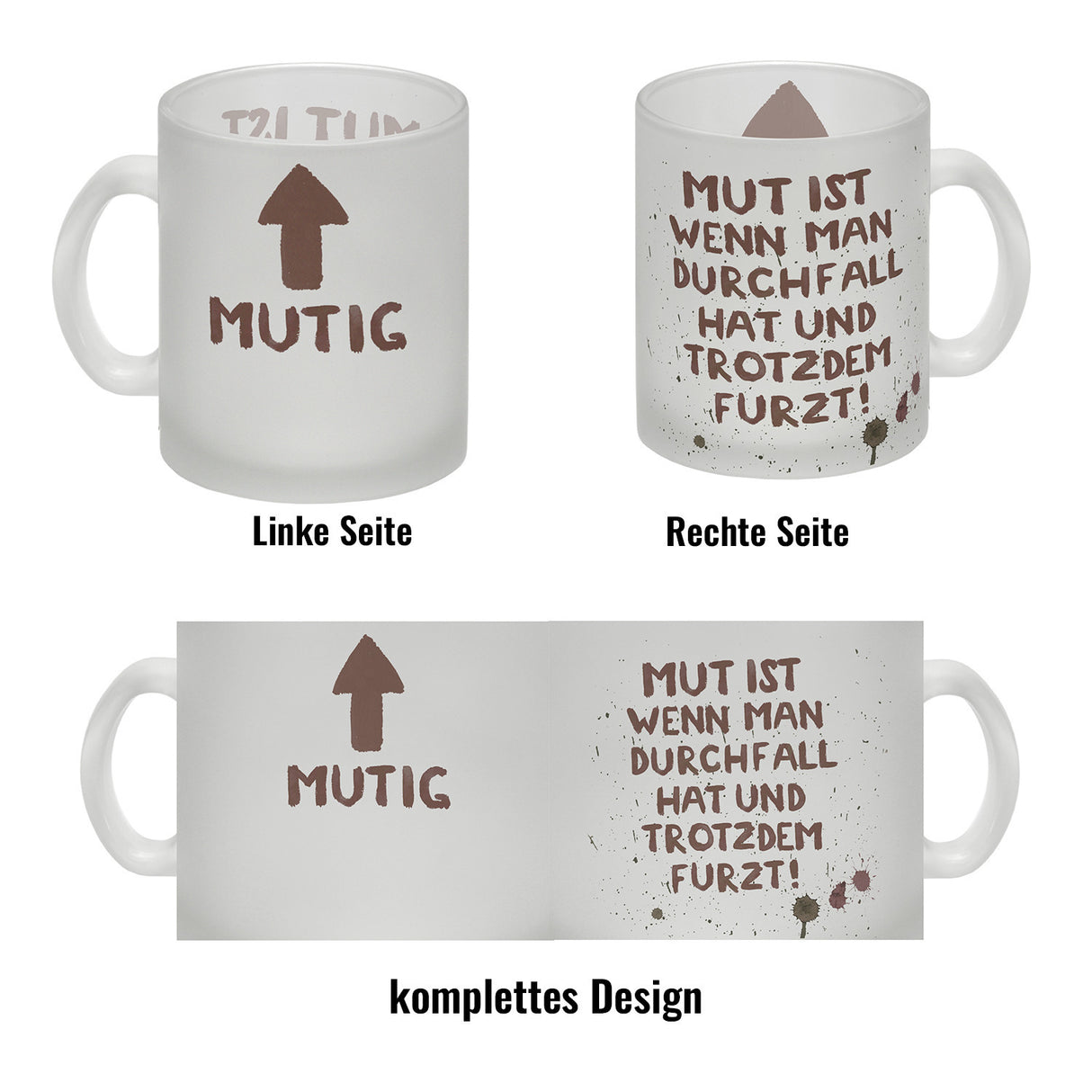 Mut ist wenn man Durchfall hat und trotzdem furzt Kaffeebecher