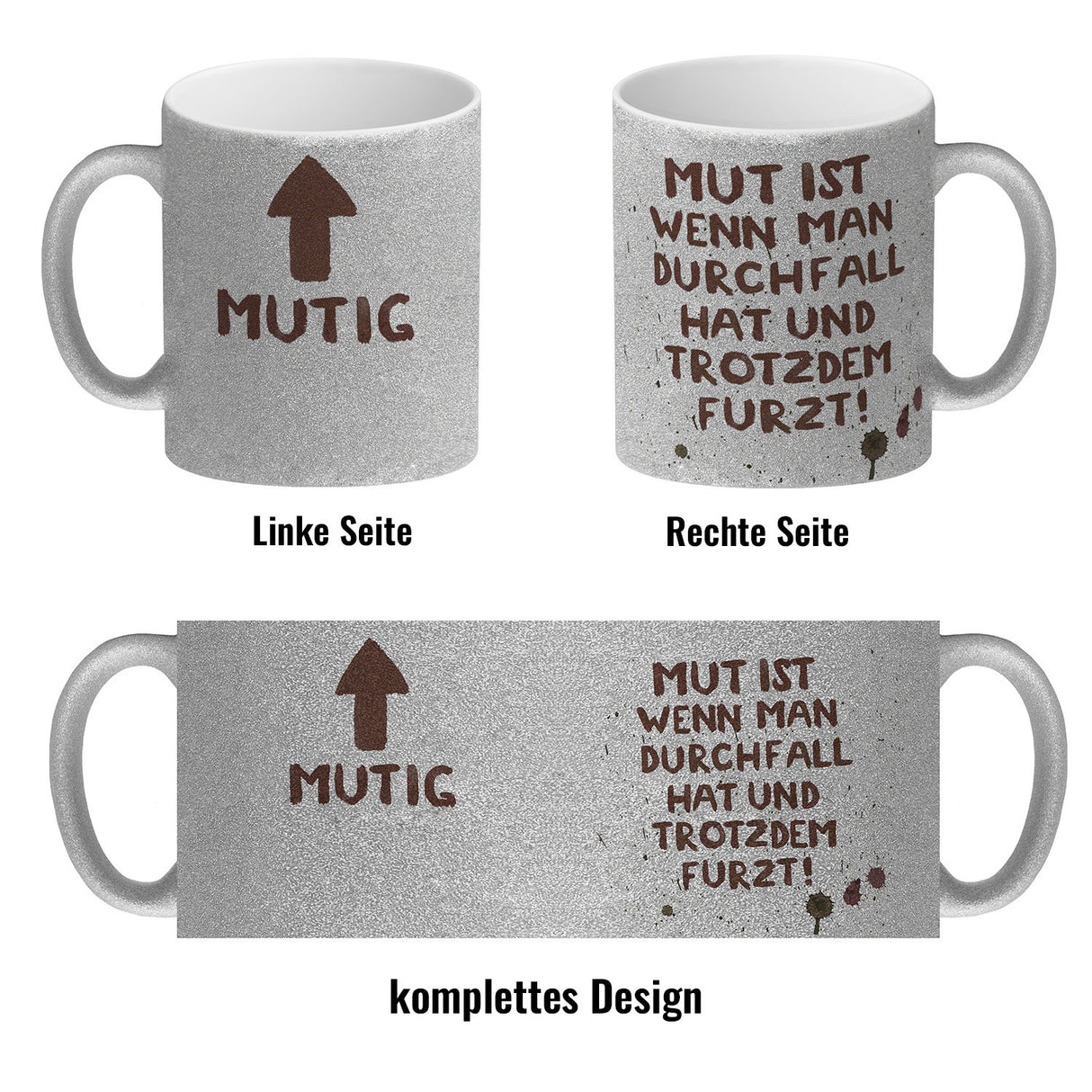 Mut ist wenn man Durchfall hat und trotzdem furzt Kaffeebecher