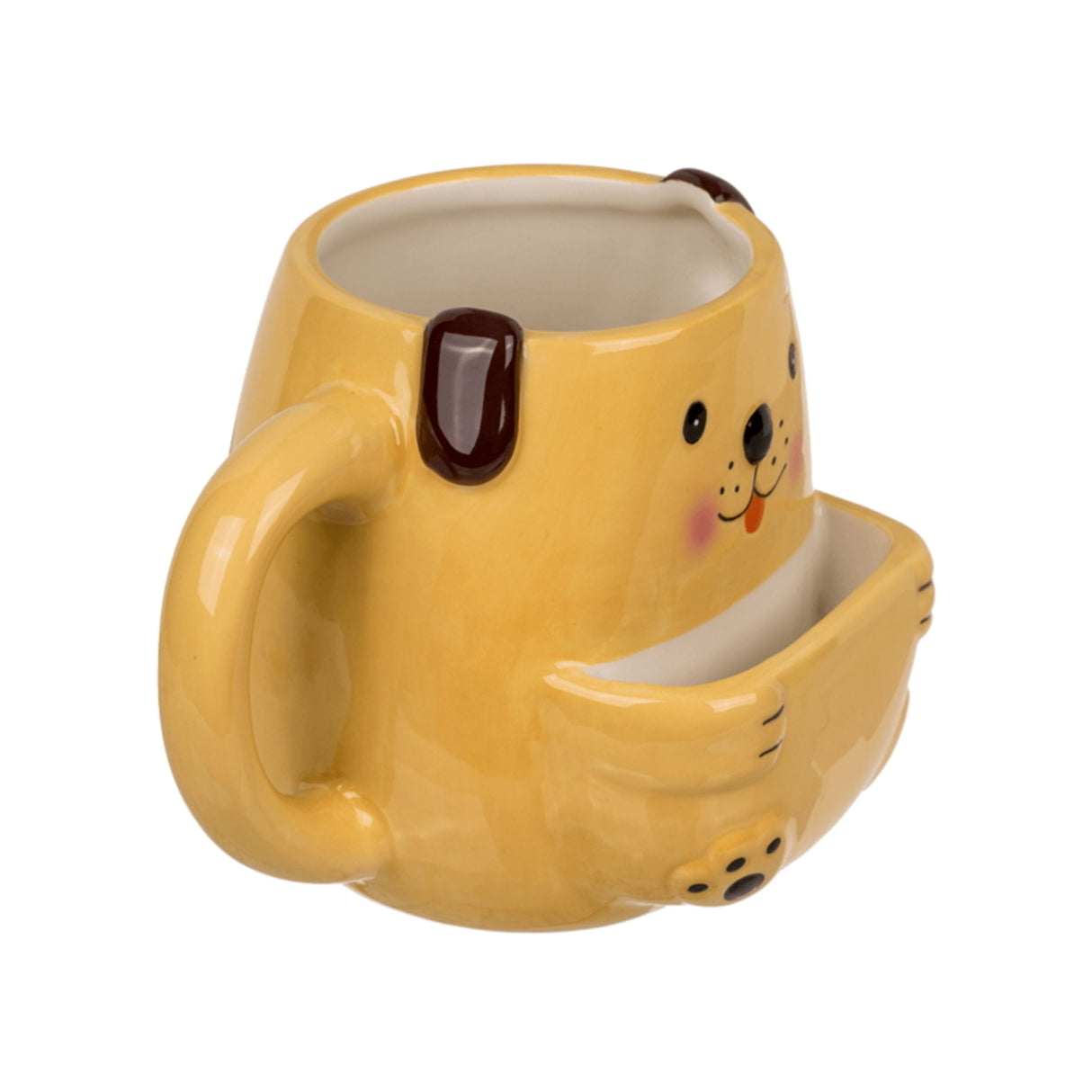 Hund Kaffeebecher mit Keksfach