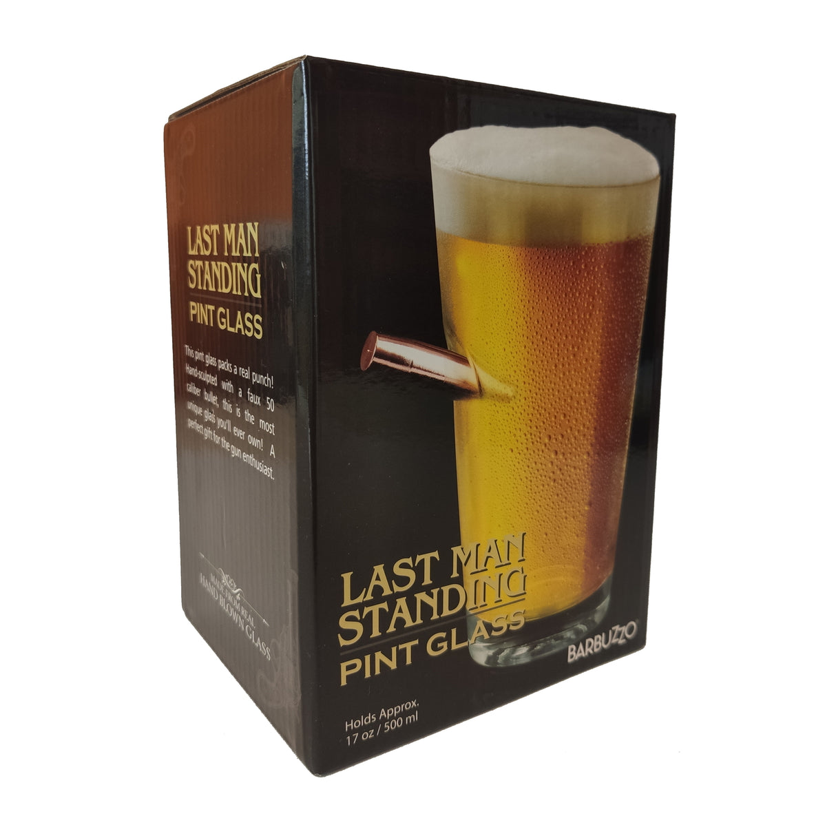 Last Man Standing Bierglas mit Patrone im Glas