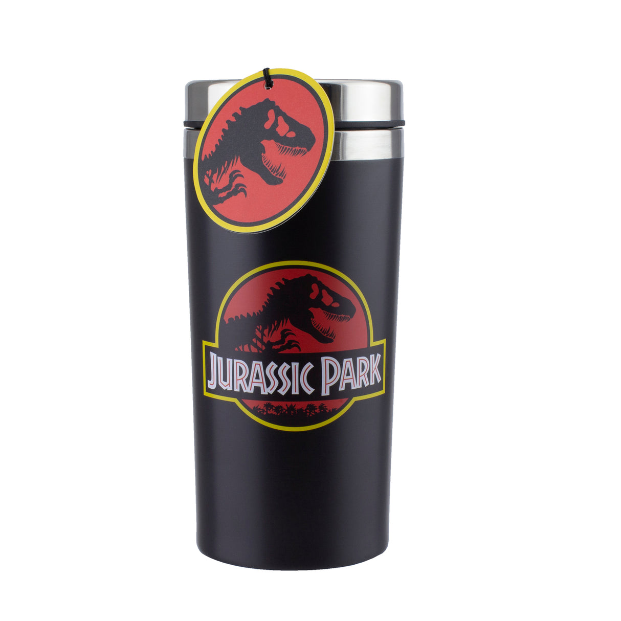 Jurassic Park Logo Thermobecher mit lustigem Spruch
