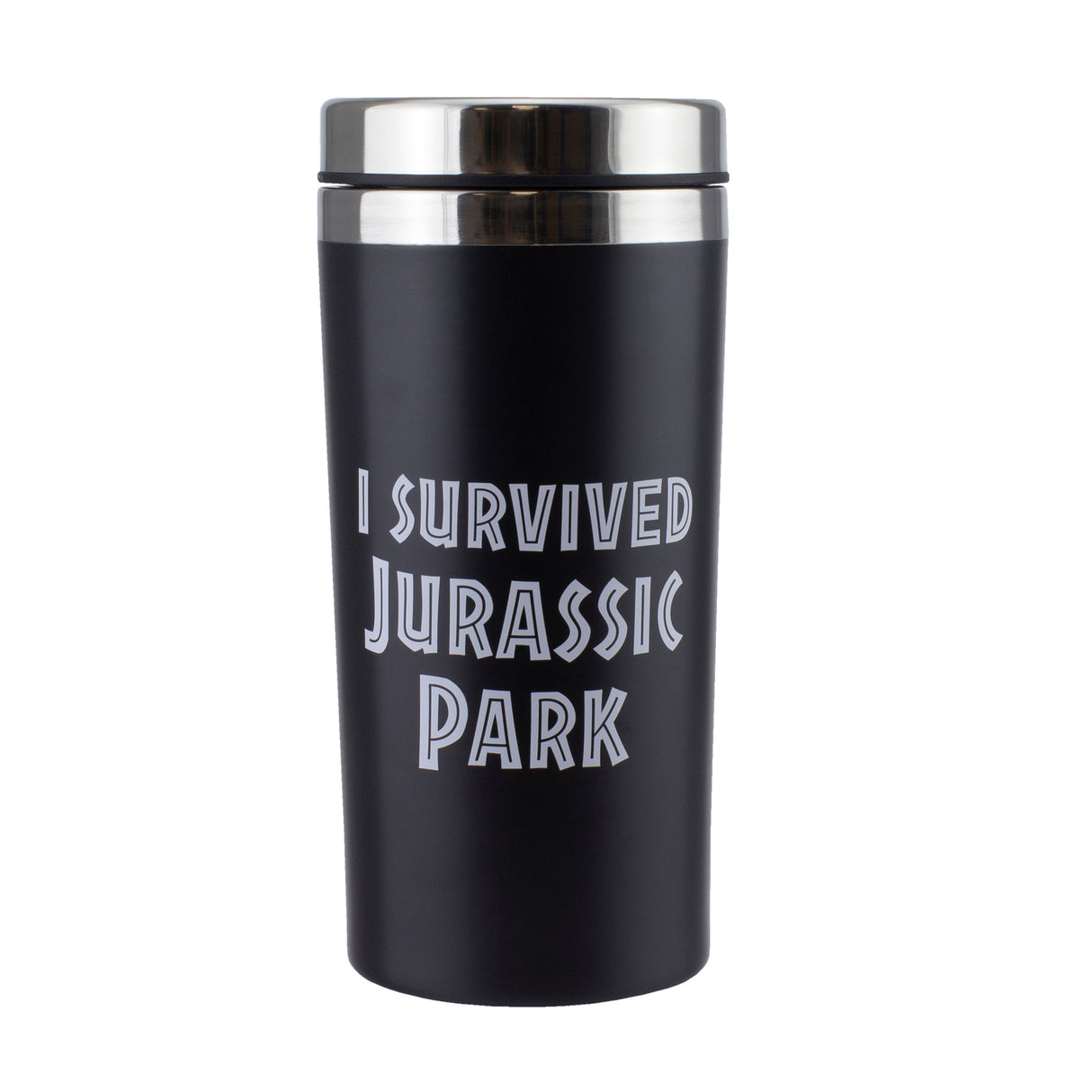 Jurassic Park Logo Thermobecher mit lustigem Spruch