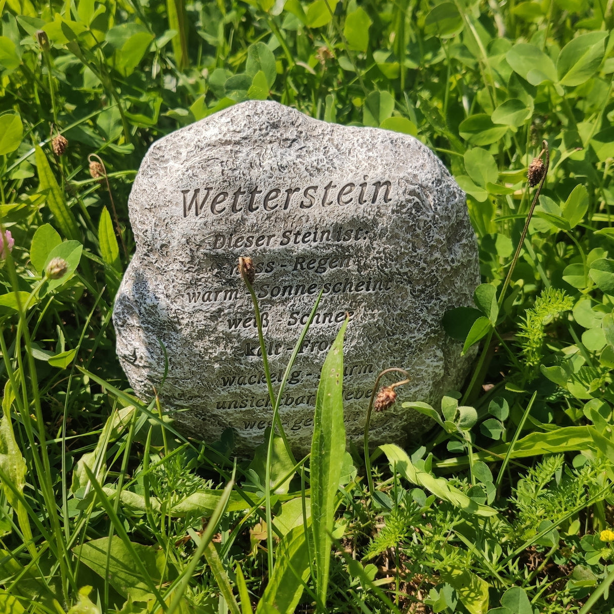 Wetterstein Wetterstation mit lustiger Gravur