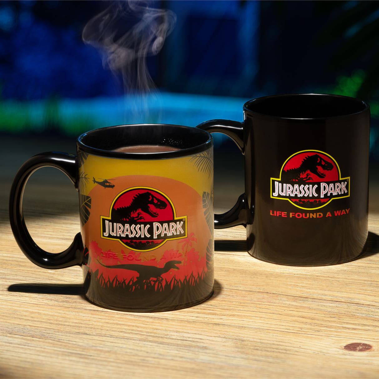 Jurassic Park Logo Kaffeebecher mit Wärmeeffekt