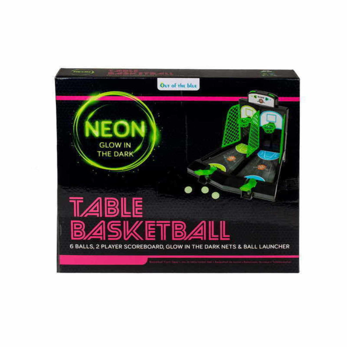 Mini Basketball Tischspiel mit Glow in the dark Effekt