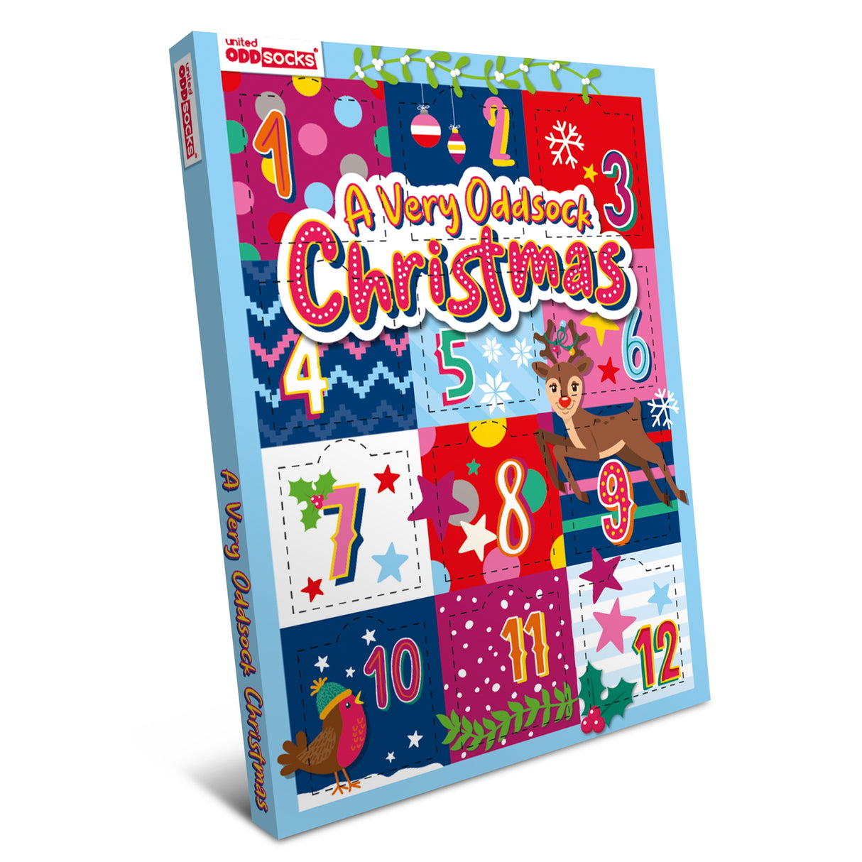 12 Weihnachtstage Oddsocks Socken Weihnachtskalender für Frauen in 37-42