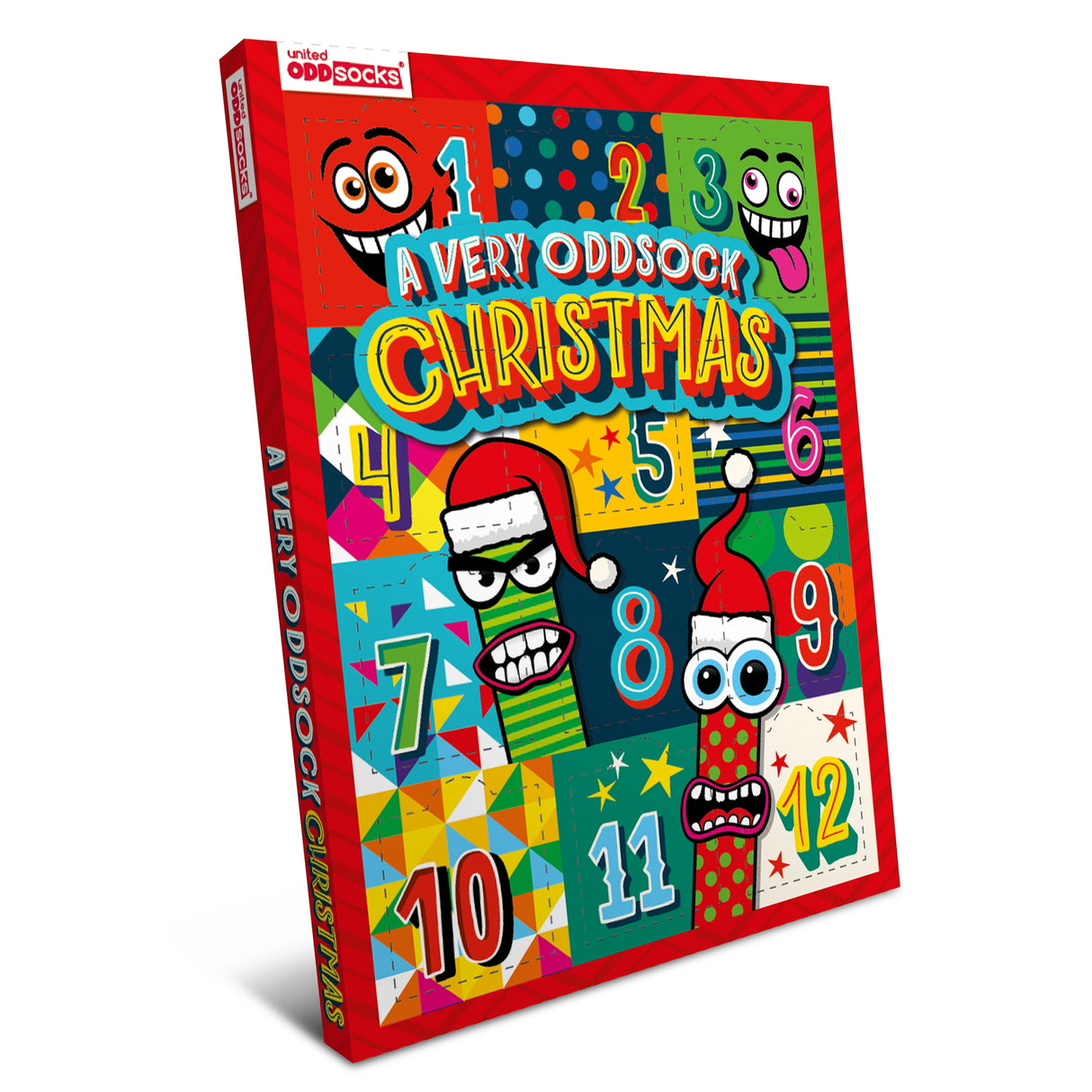 12 Weihnachtstage Oddsocks Socken Weihnachtskalender für Männer in 39-46