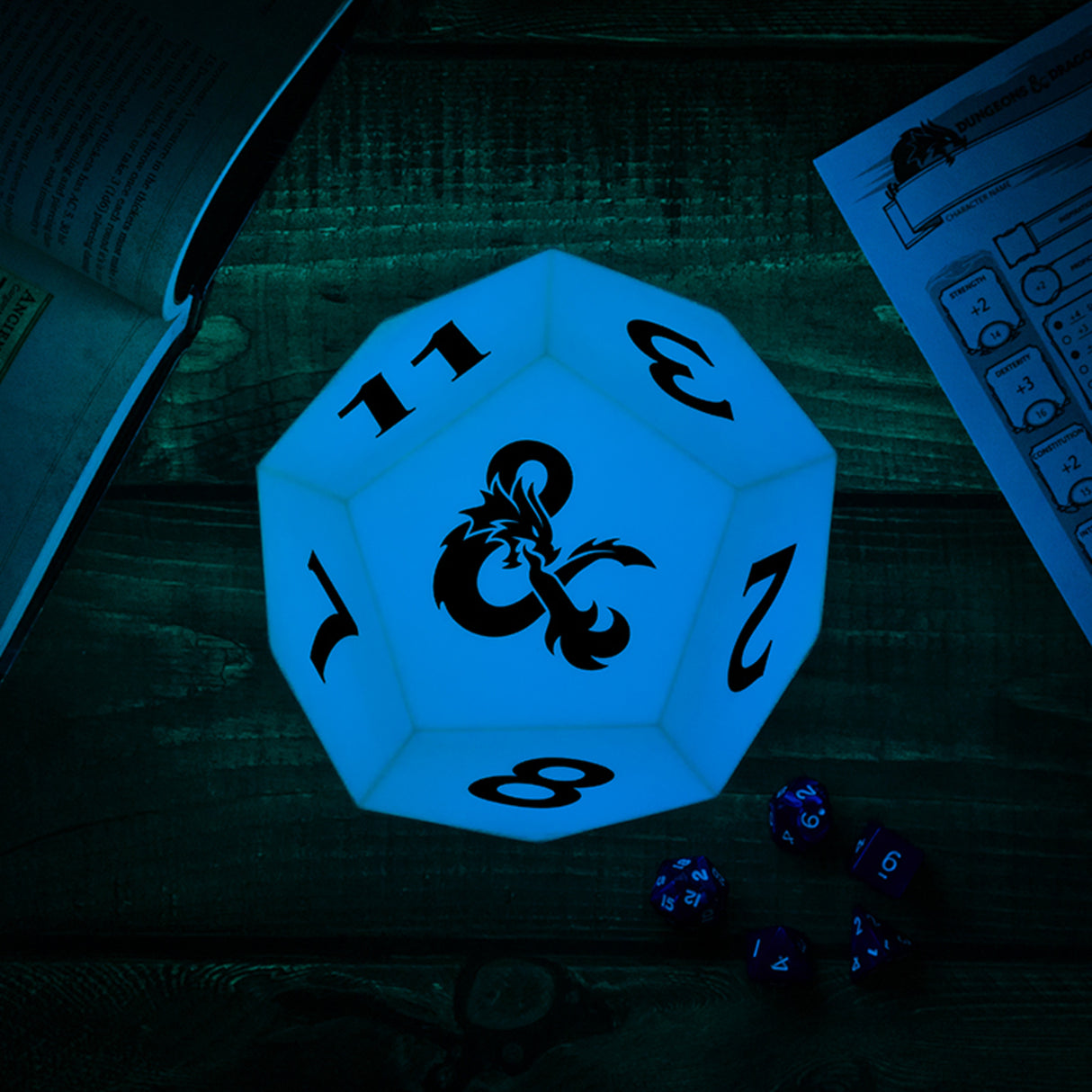 Dungeons and Dragons D12 Dekolampe mit Farbwechsel
