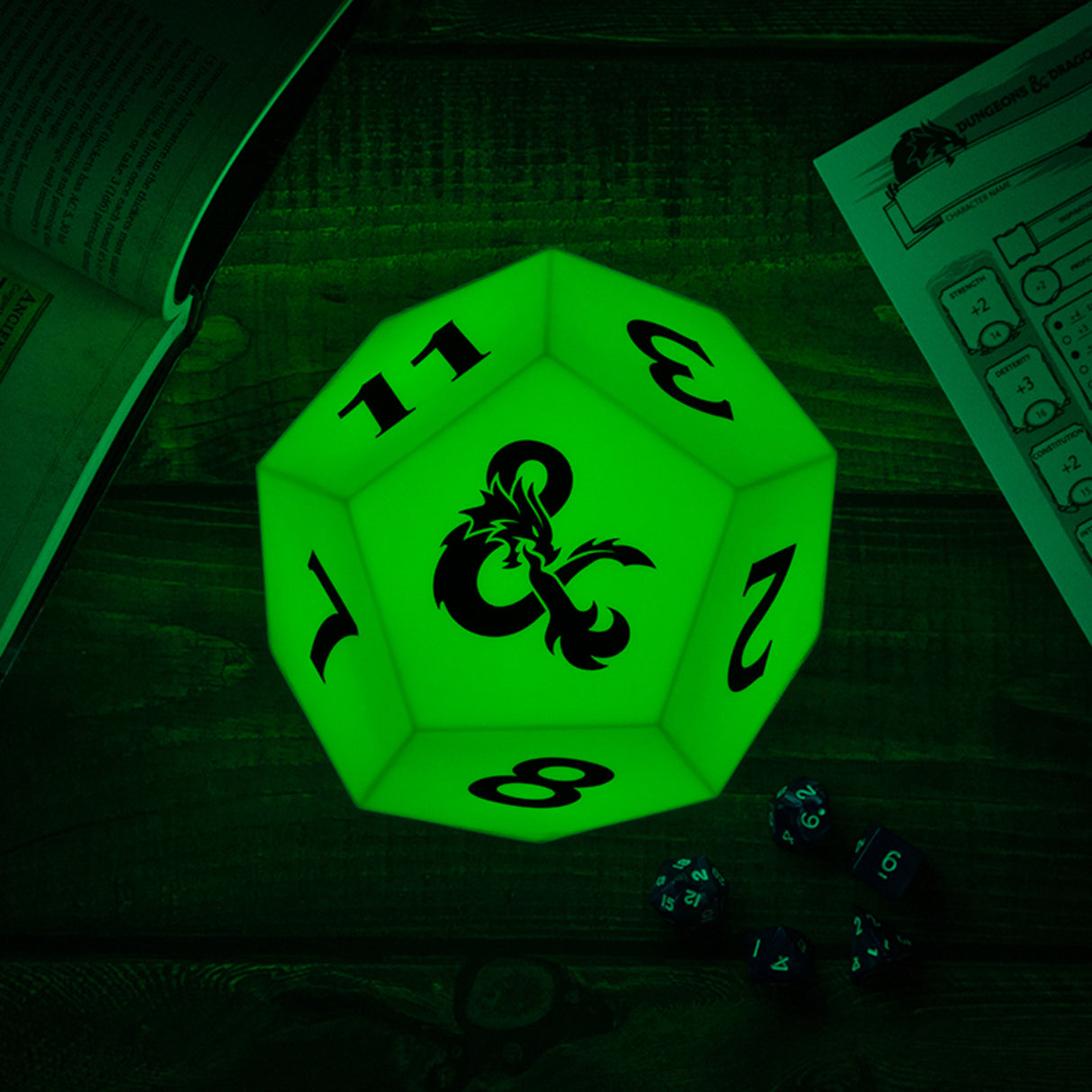 Dungeons and Dragons D12 Dekolampe mit Farbwechsel