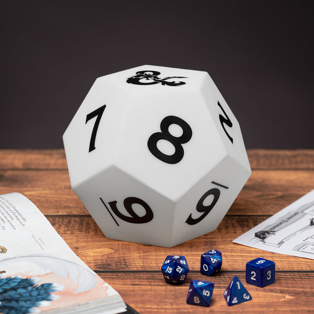 Dungeons and Dragons D12 Dekolampe mit Farbwechsel