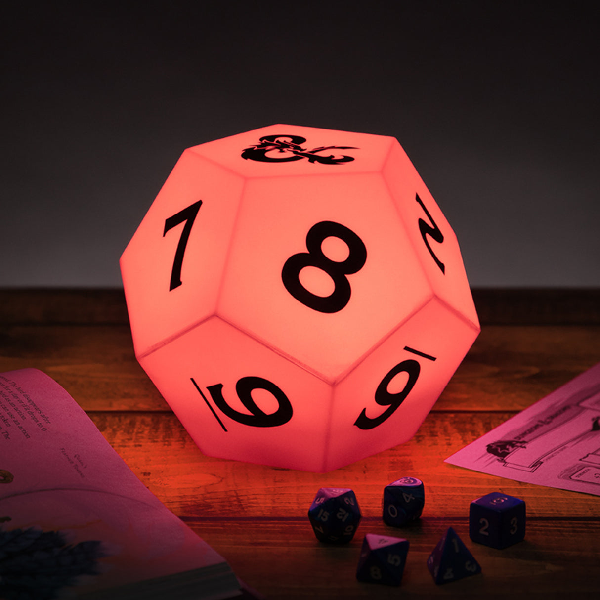 Dungeons and Dragons D12 Dekolampe mit Farbwechsel