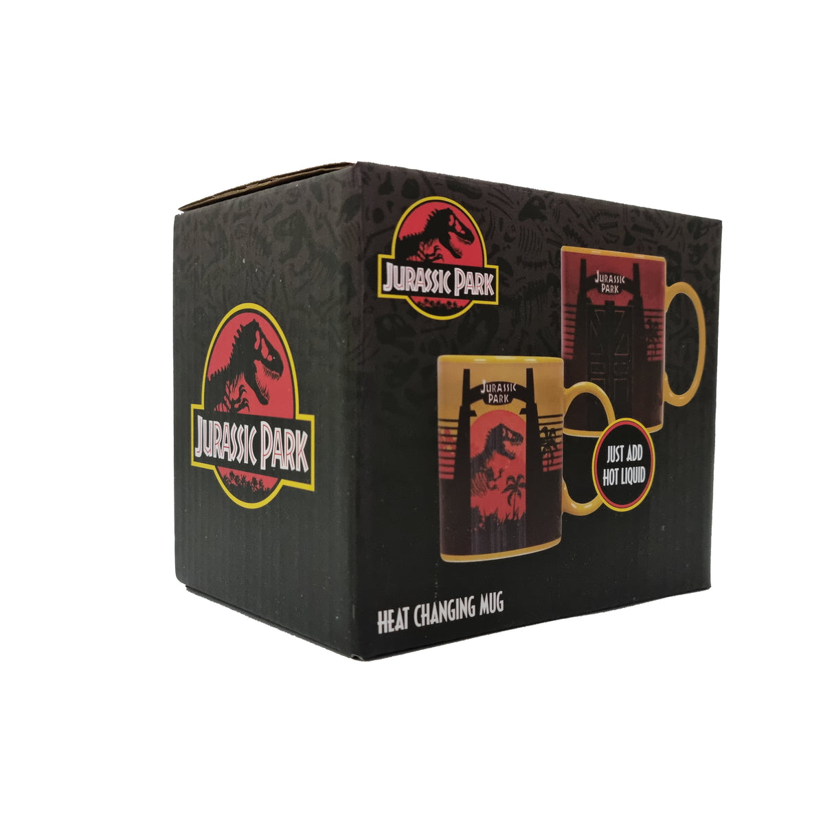 Jurassic Park Eingangstor Kaffeebecher mit Wärmeeffekt