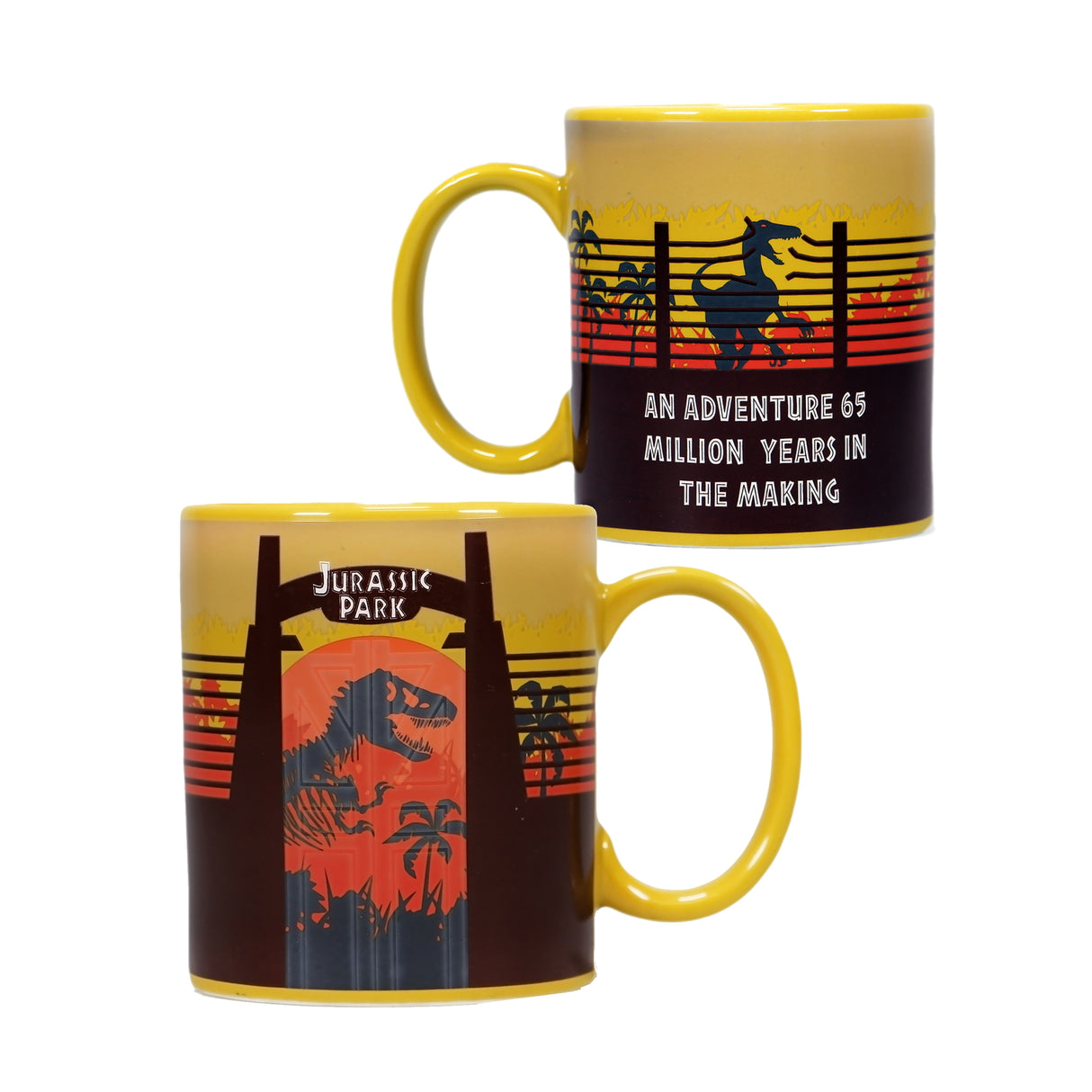 Jurassic Park Eingangstor Kaffeebecher mit Wärmeeffekt